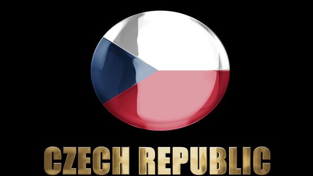 3D intro illustration intro representation of the flag and country of Czech Republic
