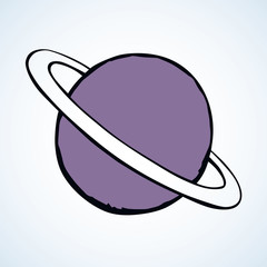 Saturn. Vector drawing