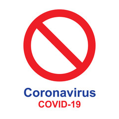 Corona virus STOP sign. Coronavirus symbol, vector. Covid 19