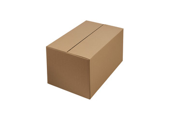 cartoon box isolated on white box for parcels and crossings. moving box.