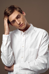 young man with headache