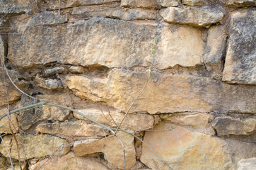 Texture and background of a stone wall, old masonry