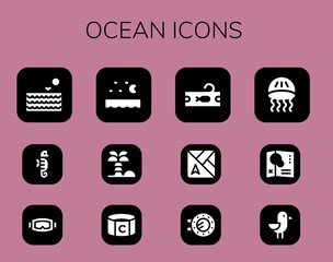 ocean icon set