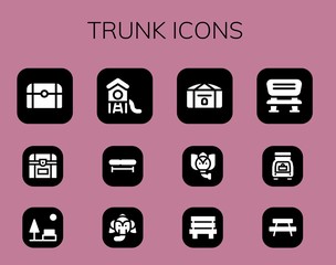 Modern Simple Set of trunk Vector filled Icons