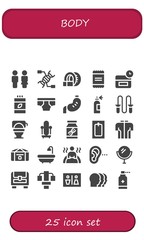 Modern Simple Set of body Vector filled Icons