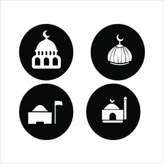 Islam Mosque Logo Vector. Islamic Vector