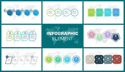 Infographic Element Collection for Business Strategy Premium Vector