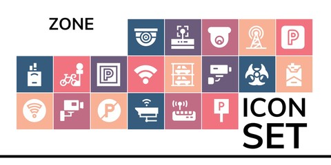 zone icon set