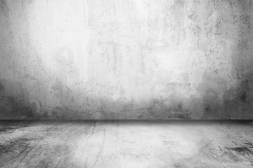 Texture of old gray concrete wall cement  and floor interior background
