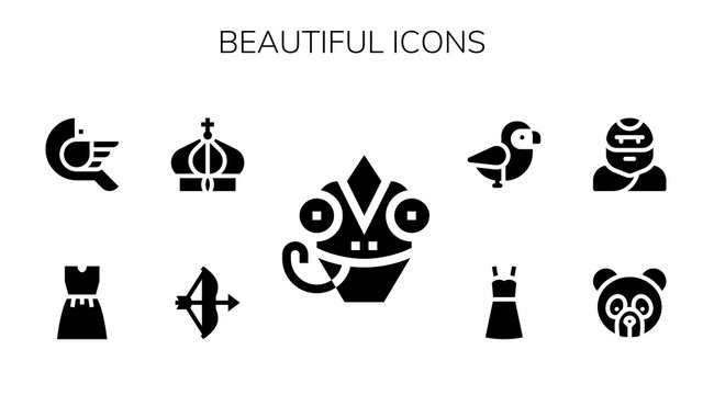Modern Simple Set of beautiful Vector filled Icons