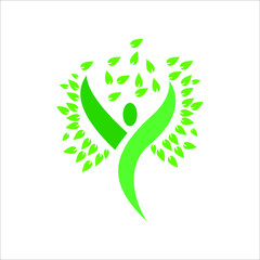 Flat leaves icons. Vector illustration.