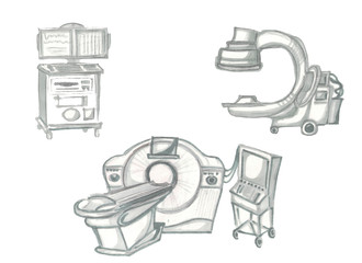 Medical and laboratory diagnostic equipment: MRI ultrasound microscope