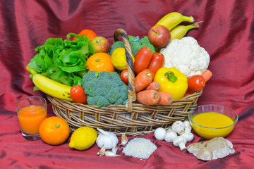 Varied foods for healthy eating