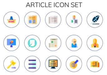 Modern Simple Set of article Vector flat Icons