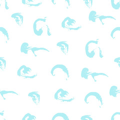 Naklejka premium Seamless pattern with light blue paints elements