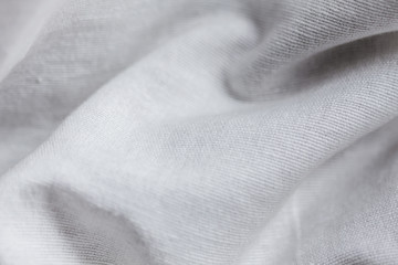 close up of white linen textured cloth background