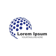 global tech logo icon vector illustration design