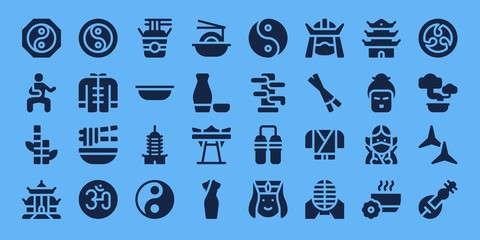 asian icon set