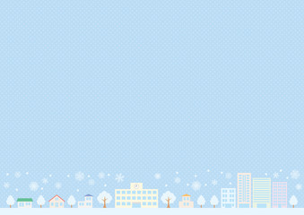 冬の街並みのフレーム