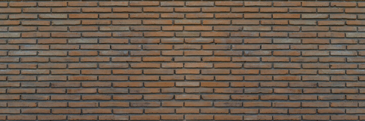 Empty old brick wall texture background. Copy space panorama picture