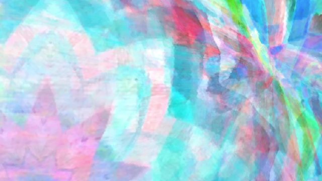Motion blur vibrant background footage in abstract style find or restore a sense of healthy mental balance. Glowing shapes spinning and moving fast in space. Use in alternative therapy art practice