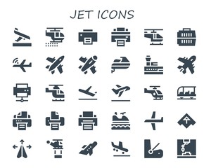 jet icon set