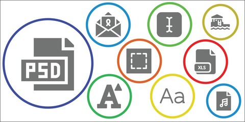 Fototapeta premium type icon set