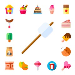 Modern Simple Set of snack Vector flat Icons