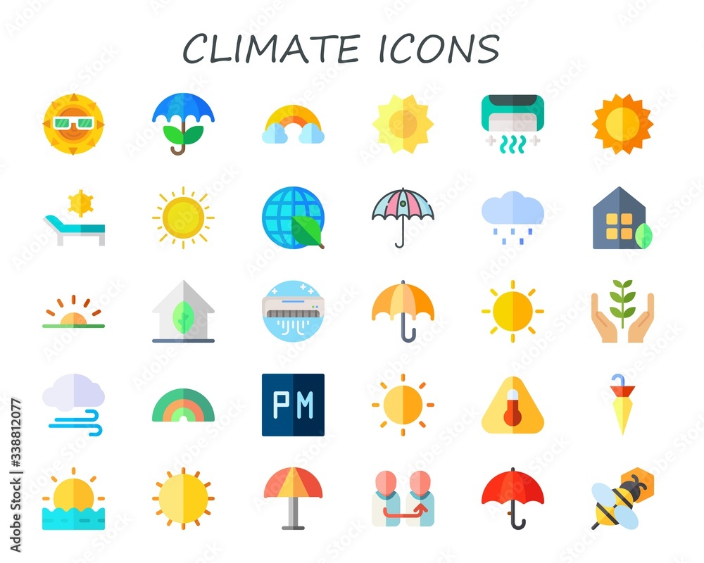 Canvas Prints climate icon set