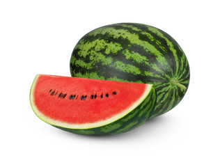 Watermelon fruit isolated on white background.