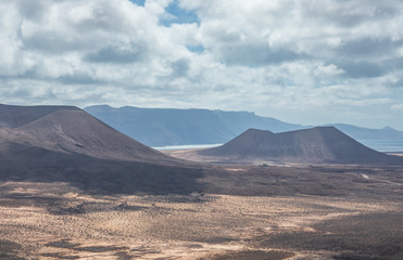 Fototapeta na wymiar Landscape on island La Grasiosa, Canary Islands