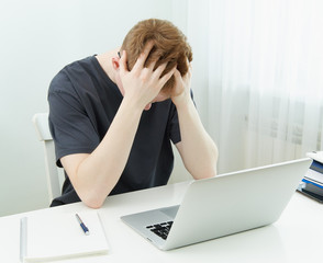 Distance learning or working. Quarantine, stress, depression, crisis.