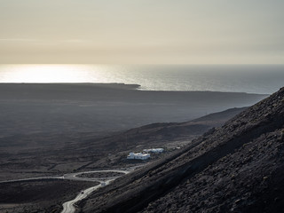 Landscape on island Lanzarote, Canary Islands