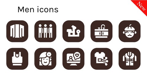 men icon set