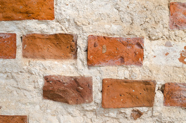 Background and texture of an old brick wall
