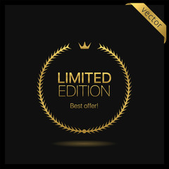 Fototapeta premium Golden wreath icon