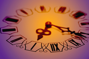 White clock with Roman numerals