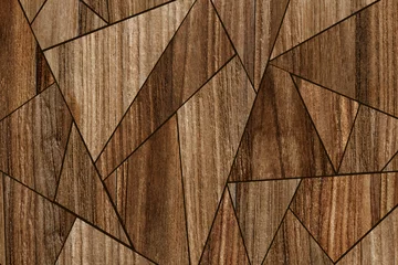 Abwaschbare Fototapete Mosaic wood pattern © Rawpixel.com