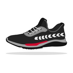 sneakers flat design. vector illustration.