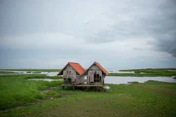 2 house on the green lake at thailand