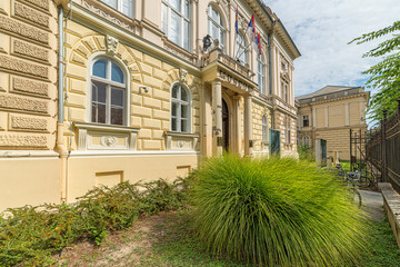 Fototapeta na wymiar Novi Sad, Serbia - September 17,2019: Building of Museum of Vojvodina at the center of the City of Novi Sad, Vojvodina, Serbia.