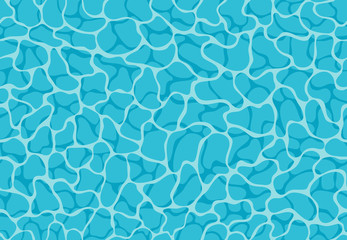 Texture of water surface. Seamless pattern. Great for summer background, travel design and wrapping paper. Vector illustration.