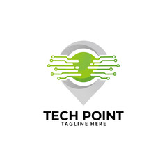 tech point logo icon vector isolated