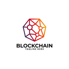 block chain logo icon vector isolated