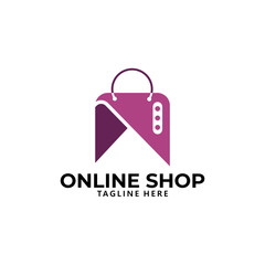 online shop logo icon vector isolated