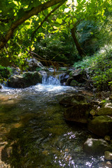Naklejka na ściany i meble waterfall brook in matese park morcone sassinoro