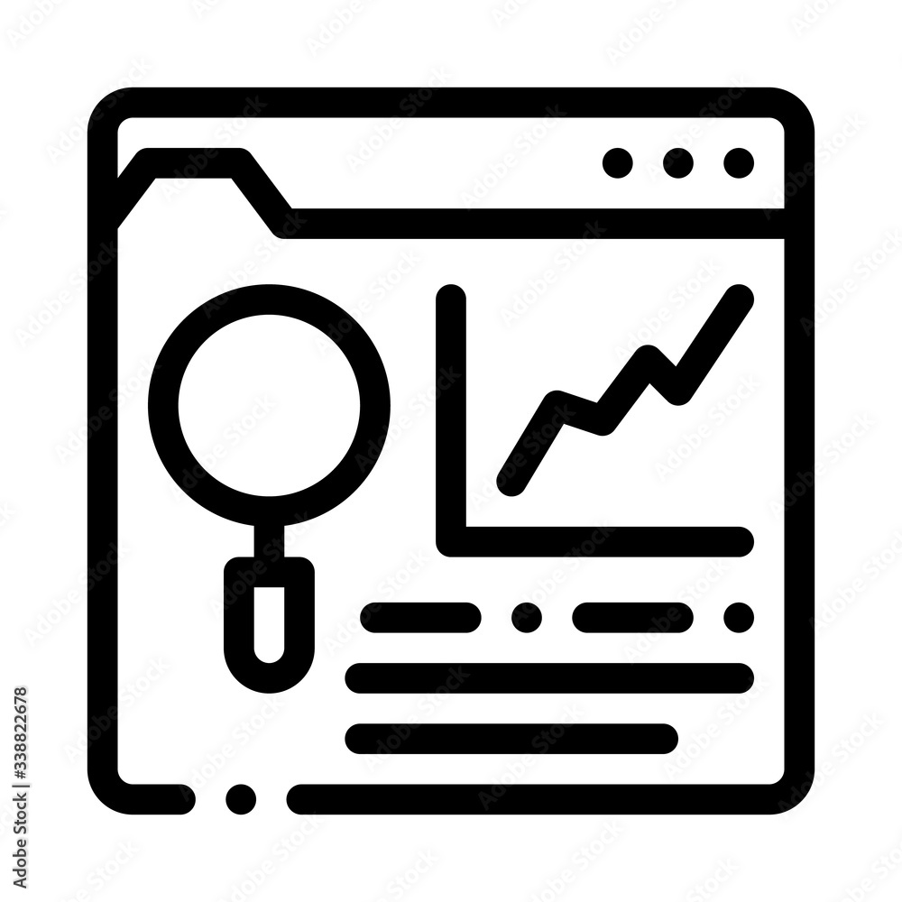 Poster research information folder icon vector. research information folder sign. isolated contour symbol i