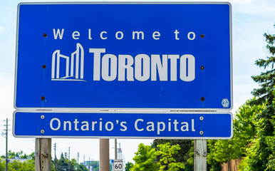 Welcome to Toronto sign, Toronto, Canada