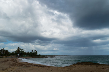 storm clouds over the sea