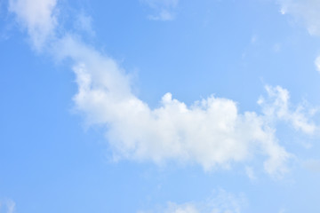 Blue sky white cloud white background. Beautiful sky and clouds in the afternoon.